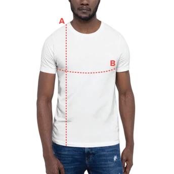 How to measure: A Length, B Chest