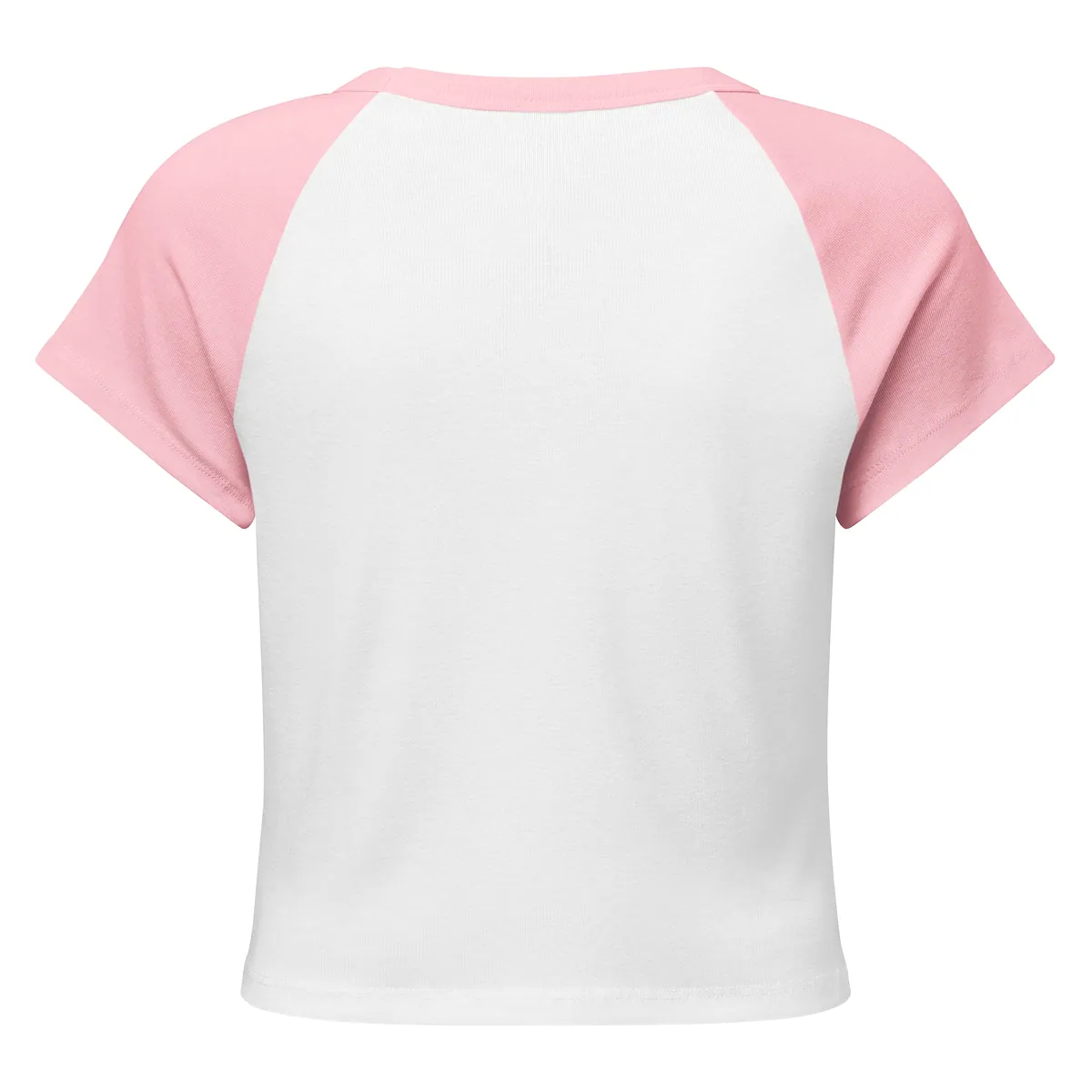 WNA Baseball Tee in White/Pink, back