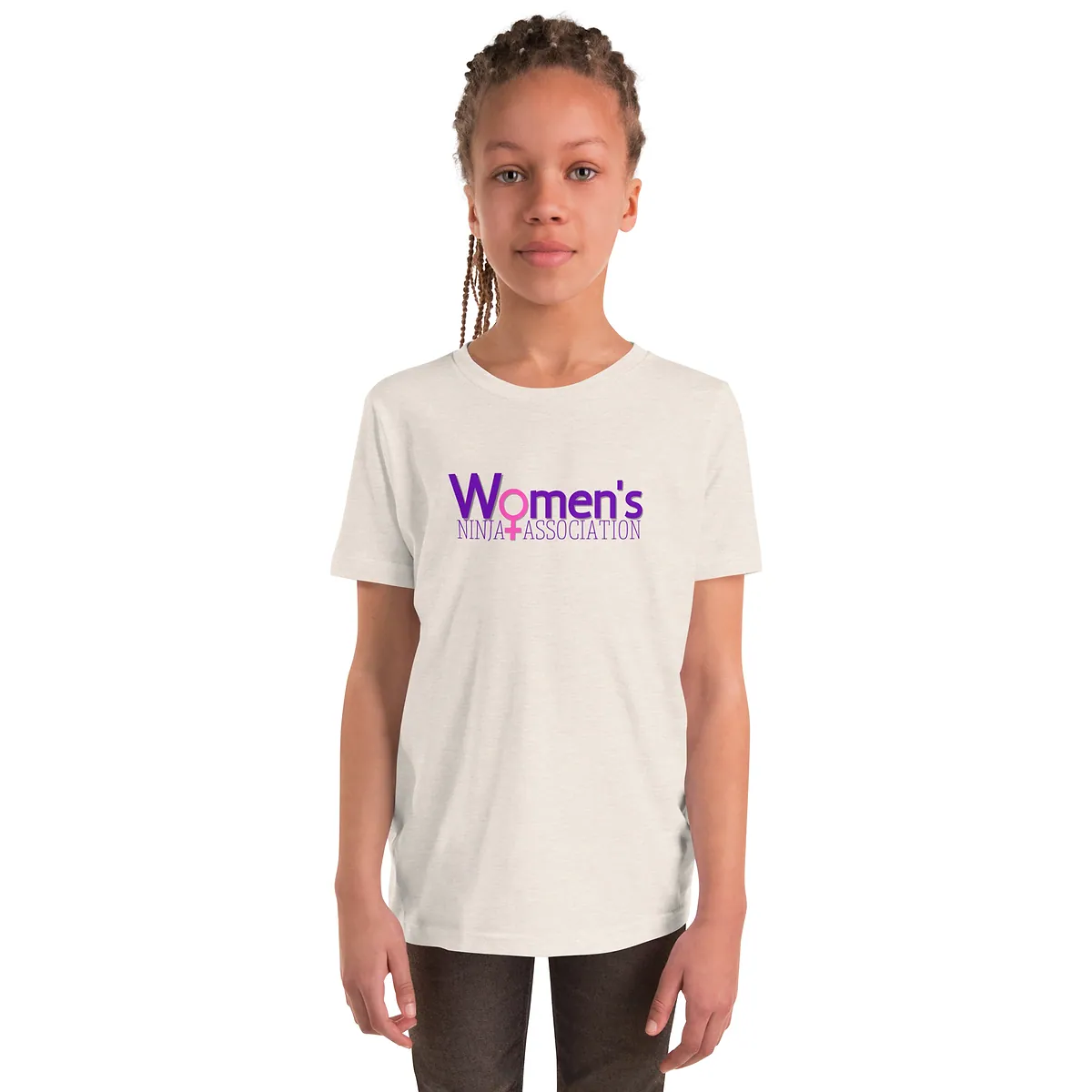 Season 1 Tour Shirt Youth in Heather Dust, front