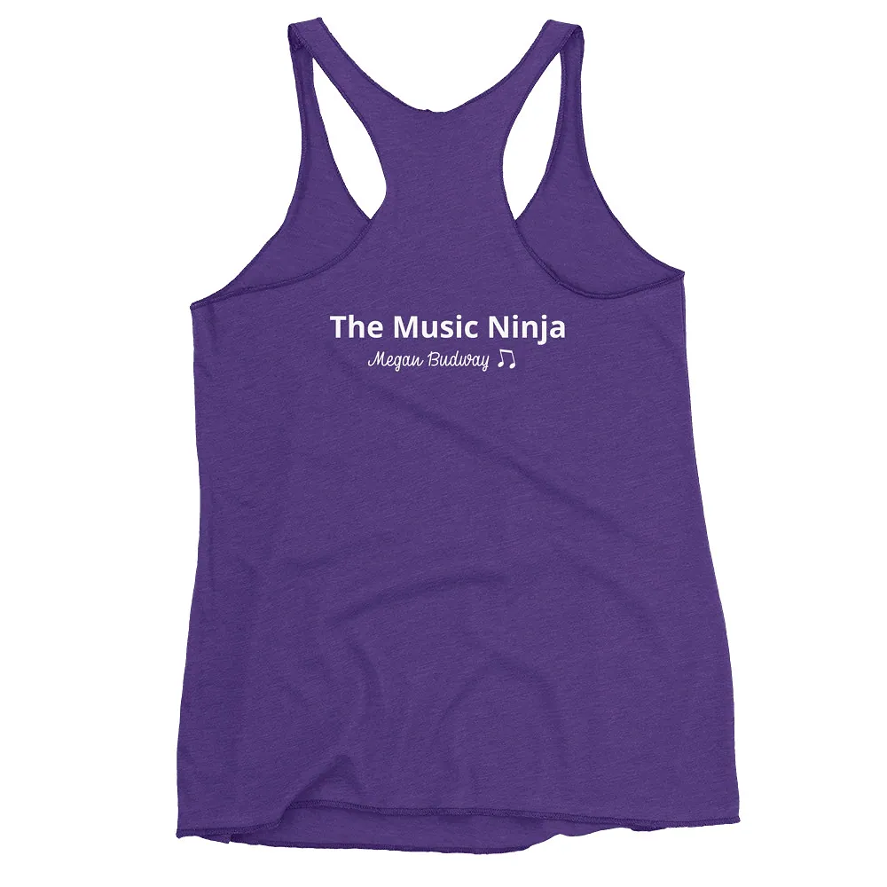 Women’s Racerback Tank in Purple Rush, back