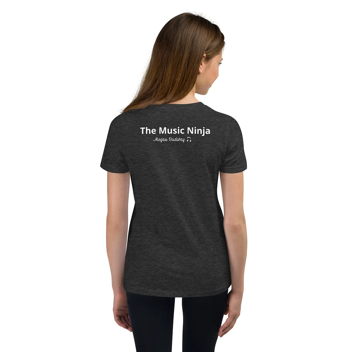 Youth Short Sleeve T-Shirt in Dark Grey Heather, back