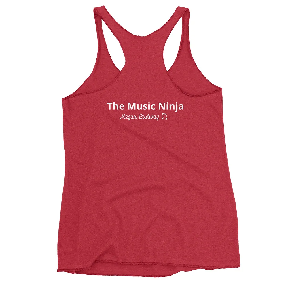 Women’s Racerback Tank in Vintage Red, back