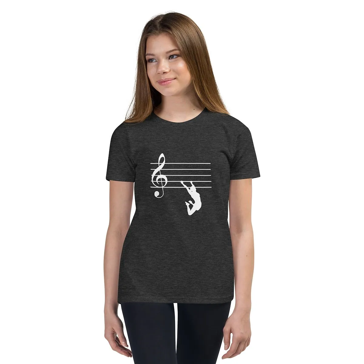 Youth Short Sleeve T-Shirt in Dark Grey Heather