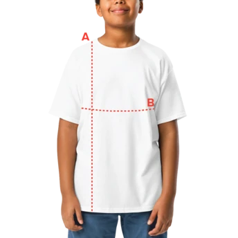 How to measure: A Length, B Chest