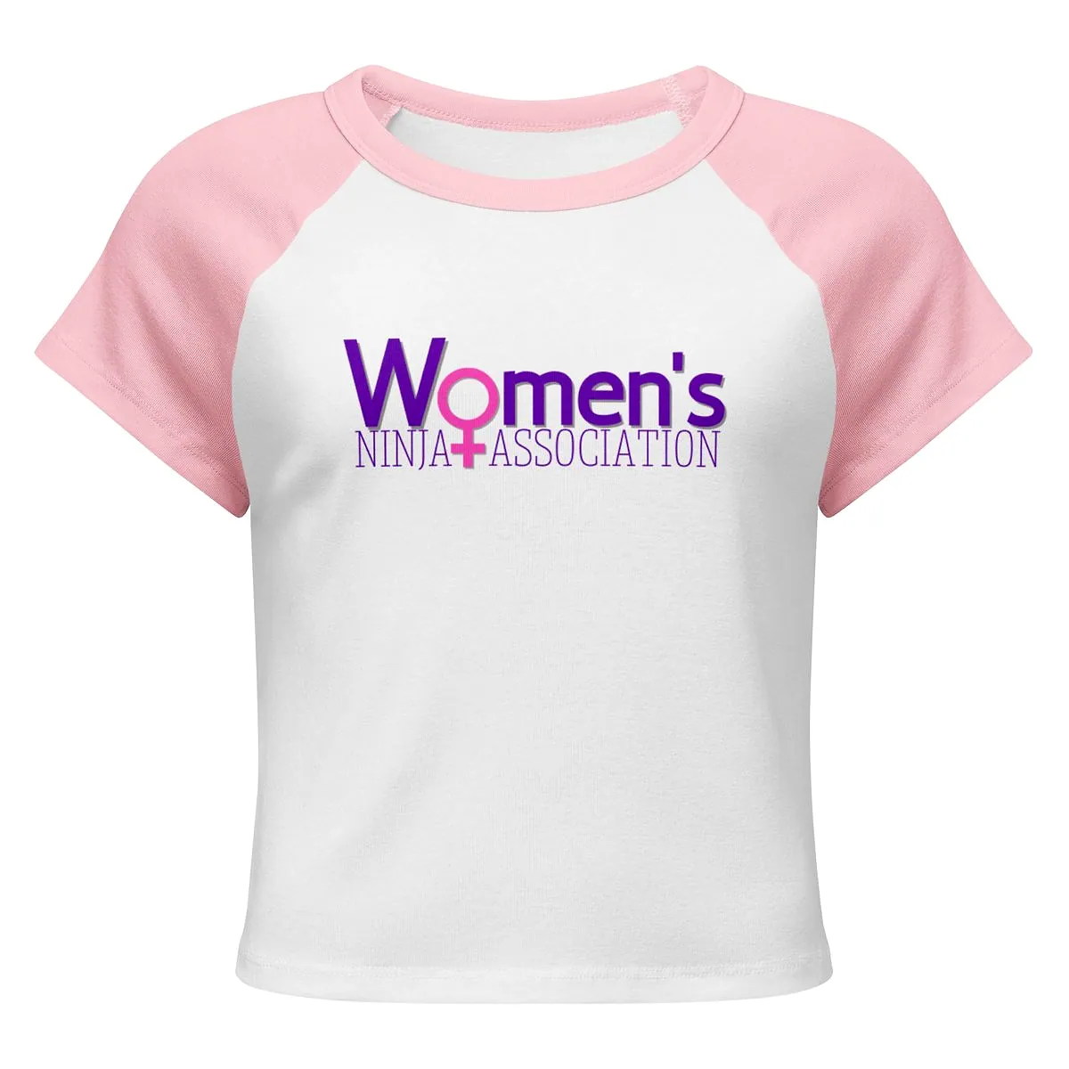 WNA Baseball Tee in White/Pink