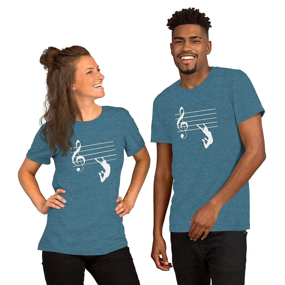Unisex t-shirt in Heather Deep Teal