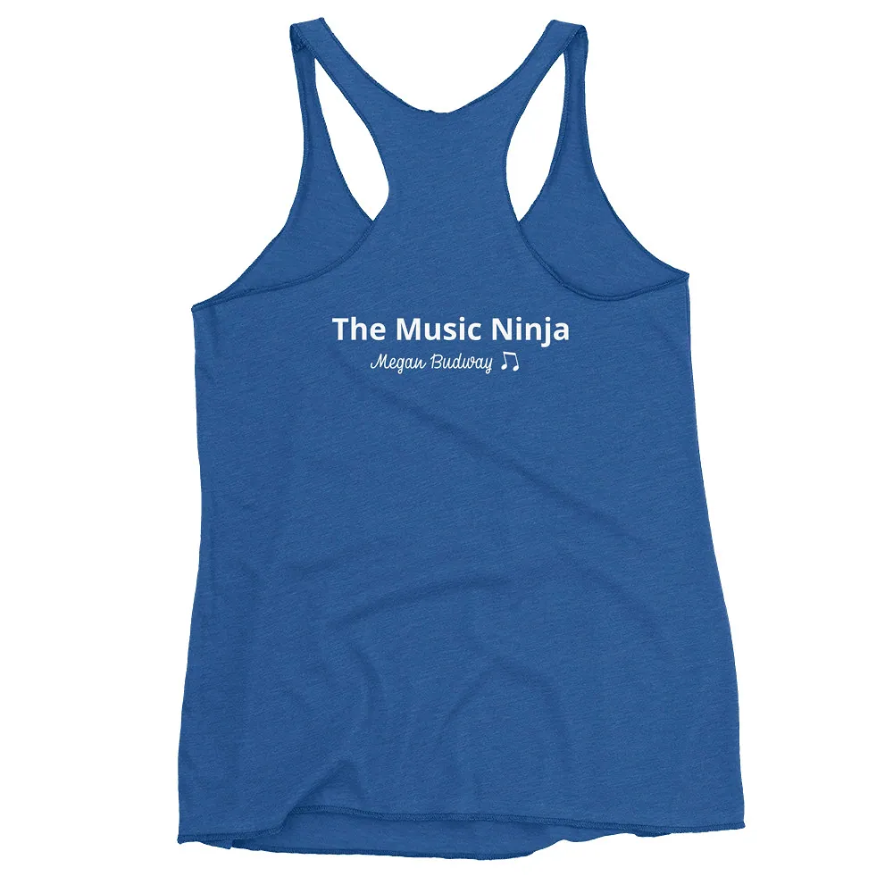 Women’s Racerback Tank in Vintage Royal, back