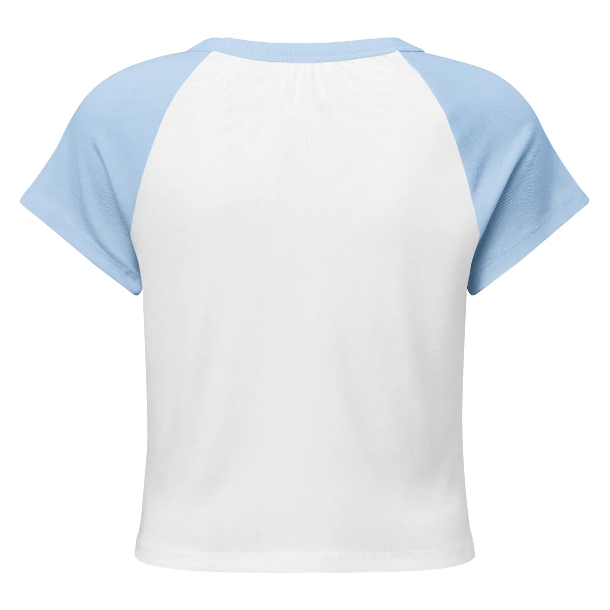 WNA Baseball Tee in White/Baby Blue, back