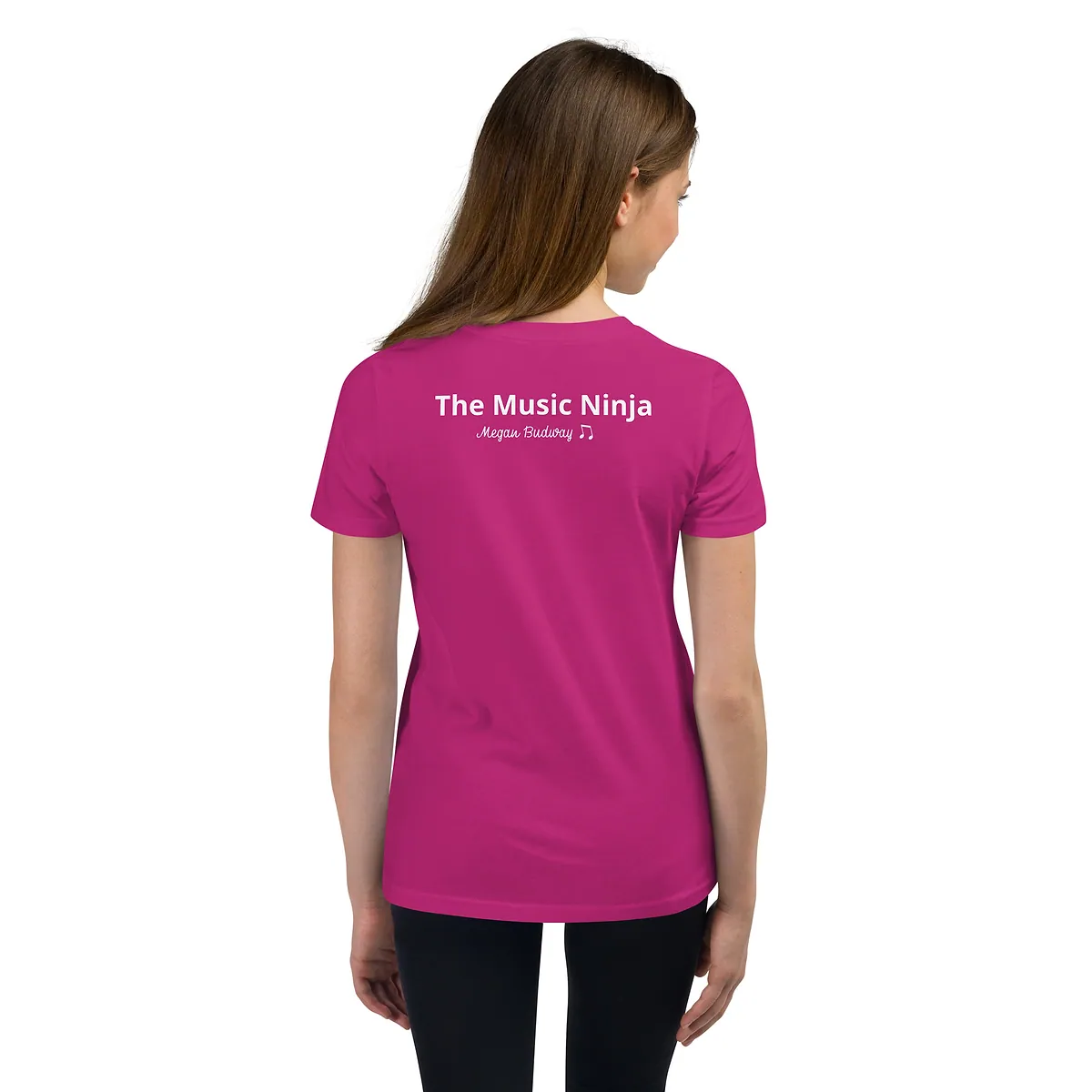 Youth Short Sleeve T-Shirt in Berry, back